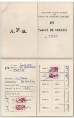 Romania, Adociatia Filatelistilor din Republica Socialista Romania, Carnet de membru, Bucuresti, 1987