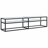 Cumpara ieftin Comoda TV, marmura alba, 180x40x40,5 cm, sticla securizata