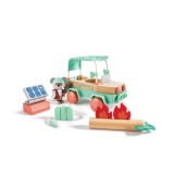 Set de joaca din lemn, Colectia Green Planet Explorers Hape, Solar Offroad Adventures, 11 piese