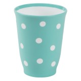 Pahar de Plastic Verde cu Buline Albe &ndash; 350ml, CMCLASS