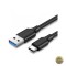 Cablu Date si Incarcare USB-A - USB-C UGREEN US184 60W 2m Negru