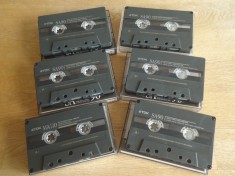 6 Casete audio TDK SA90 MA110, chrome metal J-carduri scrise.