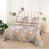Cumpara ieftin Set Cuvertura de Pat din Bumbac, 3 Piese cu Model - PIT193