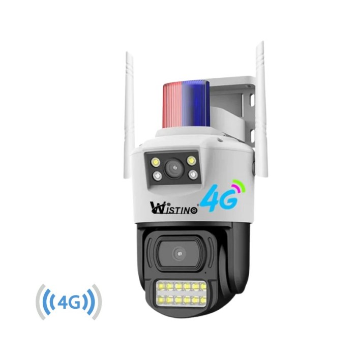 Camera de supraveghere 8MP, 2 lentile, 4G Cartela SIM 4K, Control din aplicatie, Urmarire automata, Rezistenta la apa IP66