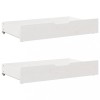 Gossi sertare de pat, 2 buc., 95x55x16 cm, alb, lemn masiv de pin