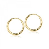 Cercei clasici rotunzi 10mm, pentru Copii, din Aur 14K