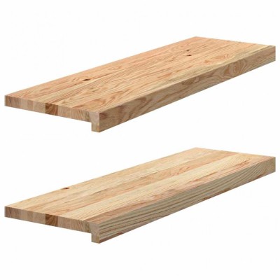 vidaXL Pervaz 2 buc lemn masiv de stejar netratat 80x30x2 cm 4009110 foto