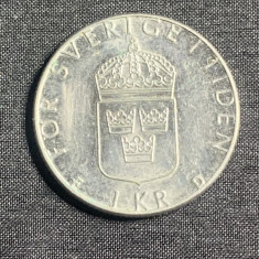 Moneda 1 coroana 1989 Suedia