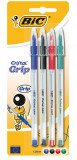 Bic Pachet Pixuri Cristal Grip Asortate Pachet Cu 4 Bucati 038788