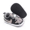 Pantofiori sport pentru bebelusi, gri cu negru (Marime Disponibila: 6-9 luni, Superbaby