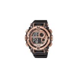 Cumpara ieftin Ceas Barbatesc Digital Q&amp;Q M133J004Y, Quartz, Sport, Rezistent Apa 10 ATM, Cronometru, Alarma, Auriu Rose/Negru