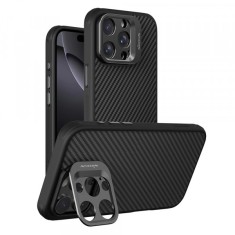 Husa MagSafe pentru Apple iPhone 16 Pro, Nillkin, CarboProp Camera Cutout, Neagra foto