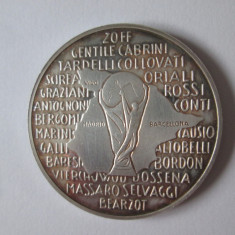 Medalie aUNC Italia Campioană Mondială Fotbal-Spania 1982 argint 986