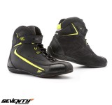 Ghete pentru scuter - motocicleta Urban Unisex Seventy model SD-BC6 culoare: negru/galben fluor Negru/galben fluor 47