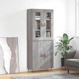 vidaXL Dulap &icirc;nalt, gri sonoma, 69,5x34x180 cm, lemn compozit