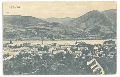 3106 - ORSOVA, Panorama, Romania - old postcard - used foto
