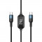 Cablu Incarcare si date USB Type-C la USB Type-C Remax Litxn Series, 1 m, 60W, Afisaj Led, Negru RC-193a