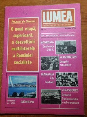revista lumea 19 iulie 1979-vizita lui ceausescu in jud. constanta foto