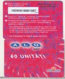 bnk card Romania - Alo Mobil Rom - 60 unitati 12/01 - RO-DIA-ALO-0007-0112B