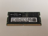 Memorie ram Laptop Samsung 16GB, DDR5, 1Rx8, 5600Mhz, PC5-5600B, M425R2GA3EB0-CWM0D, PC5-44800, CL46, 1.1V, Non-ECC, sodimm, 262 pini
