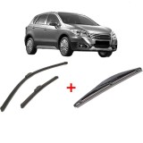 Cumpara ieftin Set 3 stergatoare SUZUKI SX4 S-CROSS (JY) din 2013 - 2022, pentru parbriz si luneta fata si spate auto, Bosch Twin, din cauciuc siliconat rezistent, S