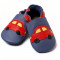 Pantofi cu talpa moale Liliputi Blue Cars V8