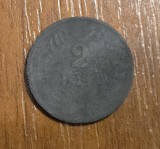 2 Lei 1941, Rom&acirc;nia, Zinc - Monedă Rom&acirc;nească Istorică