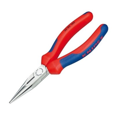 Cleste profesional cu varf lung semirotund si suprafata taietoare Knipex 25 02 160, 160 mm foto