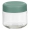 Borcan Sticlă, Model Rotund, Capac Verde Mentă, Capacitate 330 ml, Potrivit Congelator, Lavabil Mașină Vase
