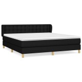 Cumpara ieftin Pat box spring cu saltea, negru, 180x200 cm, catifea