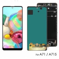 Display cu touchscreen si rama Samsung Galaxy A71 A715F Negru OLED foto