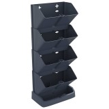Cumpara ieftin Set plante de gradina vertical, 4 buc., antracit, polipropilena