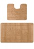Set 2 Covorase Baie Model Maritime 2546, Marimi 60 x 100 50 x 60 cm, Bej, Inaltime Fir 0, Antiderapant, Antialergic, Polipropilena