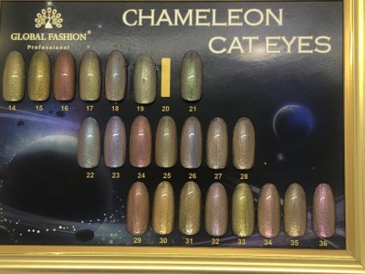 Oja semipermanenta Chameleon Cat Eyes, Global Fashion, 10ml, 28 foto