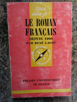 Rene Lalou - Le roman francais depuis 1900 foto
