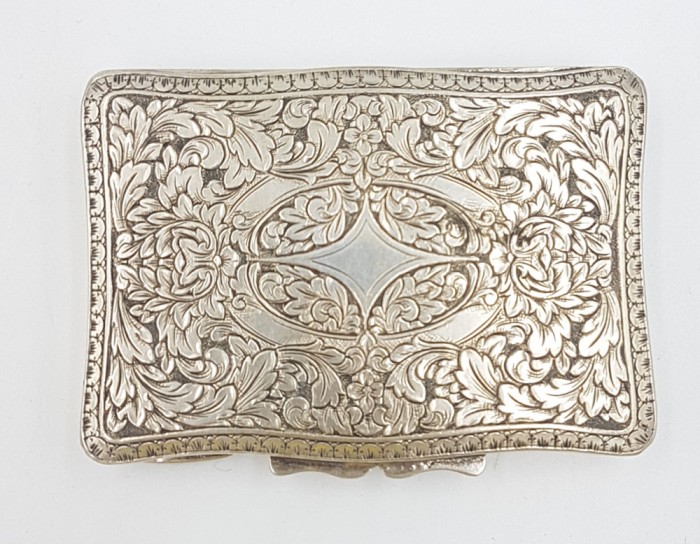 Splendida tabachera/cutie tutun - veche din argint - art nouveau- manufacturata