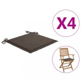 Cumpara ieftin Perne scaune grădină 4 buc. gri taupe 40x40x4cm țesătură Oxford