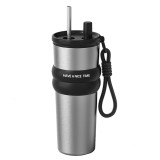 Termos din otel inoxidabil, 710ml - cupa pentru masina, o singura pipeta - grey, Oem