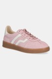 Gant sneakers din piele intoarsă Cuzima femei, culoarea roz, 31533042 G54