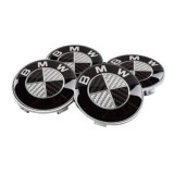 Set 4 capace jante aliaj BMW, 68mm, NEGRU-CARBON, Autohelix MSA