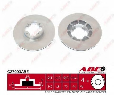 Disc frana AUDI A4 Cabriolet (8H7, B6, 8HE, B7) (2002 - 2009) ABE C37003ABE