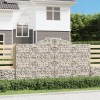 VidaXL Coșuri gabion arcuite 2 buc. 300x30x160/180 cm fier galvanizat 3146575