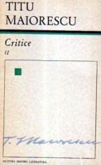 Critice, vol. 2 (Maiorescu) foto
