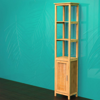 EISL Dulap &amp;icirc;nalt cu 3 compartimente, 40x30x190 cm, bambus GartenMobel Dekor foto