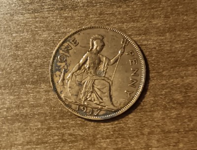 C50 - Moneda foarte veche - Anglia - one penny - 1947 foto