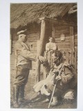 Rara! Carte postala,,Barbari&#039;&#039;germani&#039;&#039;pe teritoriul inamic,cir.1917 Reg.327 Inf, Circulata, Germania, Printata