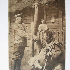 Rara! Carte postala,,Barbari''germani''pe teritoriul inamic,cir.1917 Reg.327 Inf