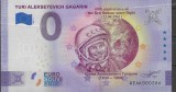 !!! X. RARR 0 EURO SOUVENIR - RUSIA , YURI GAGARIN - 2021.1 - UNC / CEA DIN SCAN