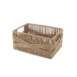 Coș Depozitare H&acirc;rtie / Metal 26X17,5X12 Cm &ndash; Natural | Organizatoare Baie
