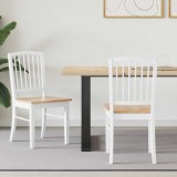 vidaXL Scaune de dining 2 pcs Alb 50 x 52,5 x 91 cm 42020452
